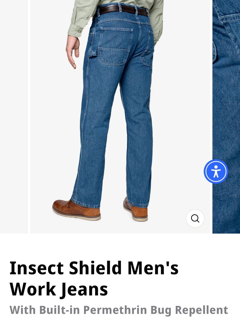 Insect Shield Men’s Work Jeans - Picture 2 of 6